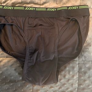 Jockey Men's Black Pouch Fly Brief - Medium